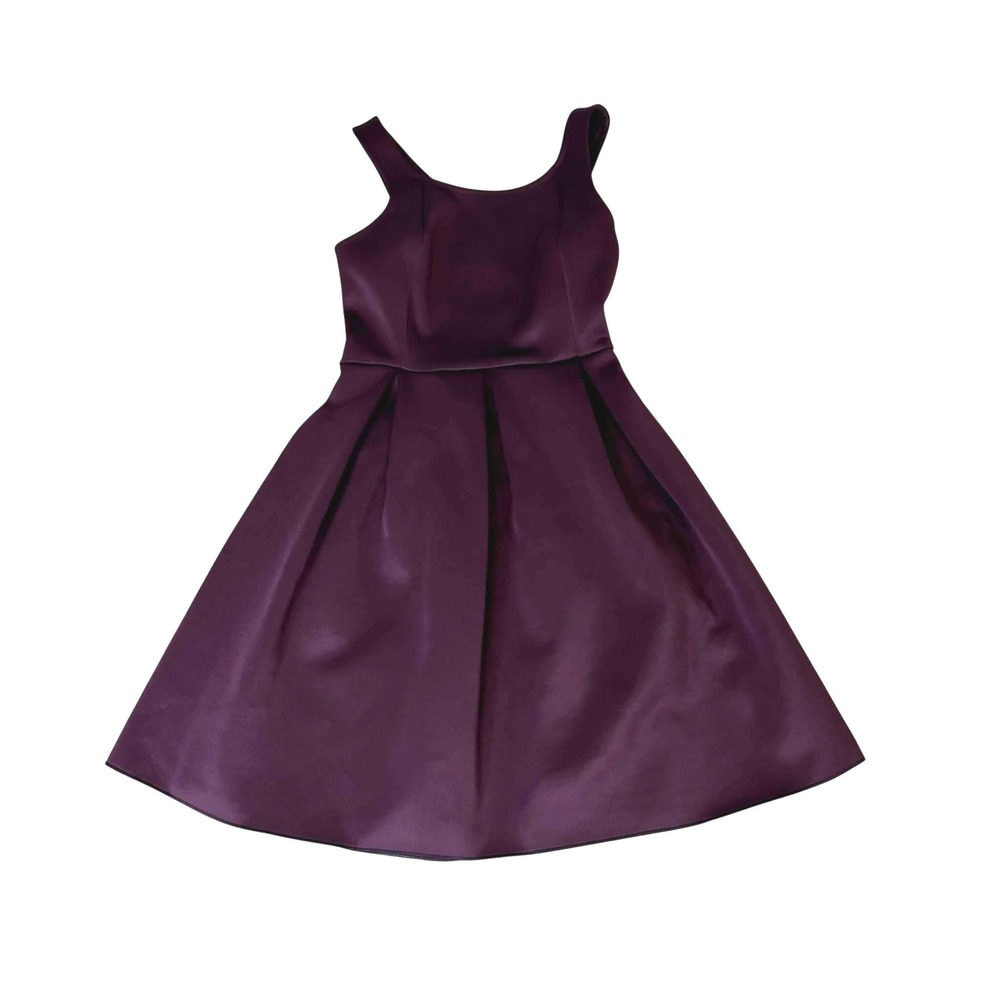 Express Dark Purple Fit and Flare Dress Strappy Cutout Back Homecoming Size 0